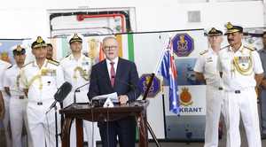 Anthony Albanese, Australian prime minister, visits INS Vikrant