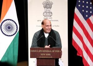 Rajnath Singh interacts with Indian Community in New York