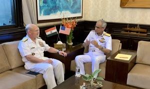 Indian Navy chief, US Navy CNO discuss maritime security
