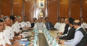 Rajnath appreciates Navy’s role in indigenization