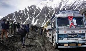 Srinagar-Leh highway opens partially to replenish essential supplies in Ladakh