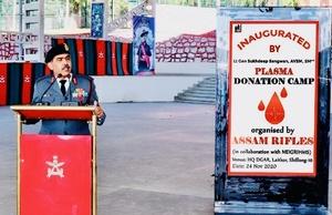 Assam Rifles Commanders’ Conference commences with plasma donation camp in Meghalaya  	