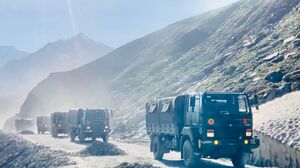 Why is the Indian Army using trains instead of road convoys for unit relocations?