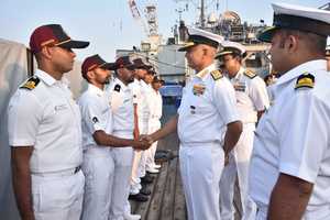 INS Nireekshak awarded on-the-spot Navy chief’s Unit Citation for undertaking challenging deep-sea diving and salvage operations