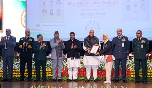  Azadai Ka Amrit Mahotsav: Rajnath Singh felicitates winners of Veer Gatha 2.0