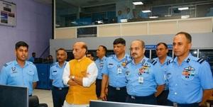 Rajnath Singh witnesses functioning of Integrated Air Command & Control System
