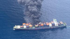 Singapore-flagged MV Wan Hai 503 catches fire off Kerala coast; Indian Navy, Coast Guard rescue 18 crew, 4 still missing