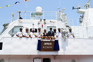 Indian Coast Guard adds advanced Adamya-class patrol ship ICGS Achal to fleet