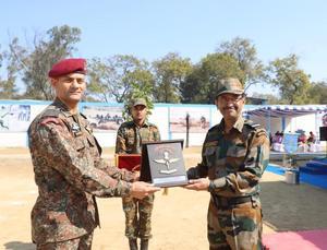 Maroon Beret Ceremonial parade held at Chandinagar 