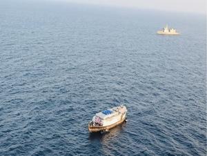 INS Sumedha helps to stranded vessel near Somali Coast