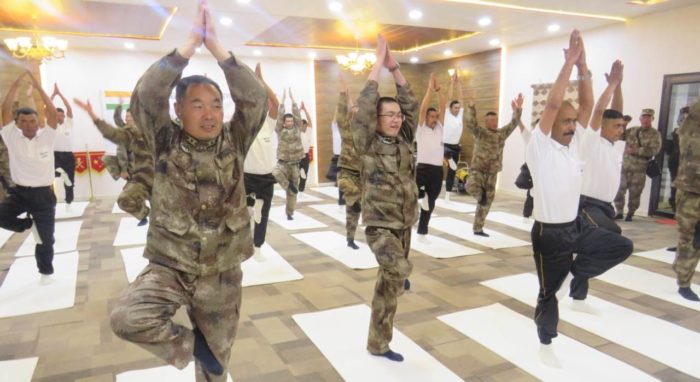 Indian, Chinese troops carry out Yoga together at DBO