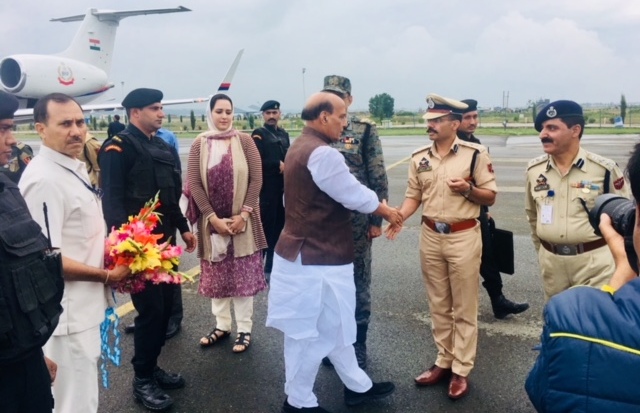 Rajnath visits Kashmir to review security situation