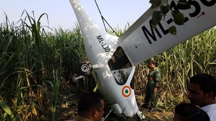 IAFs microlight aircraft crashes in Baghpat, pilots safe