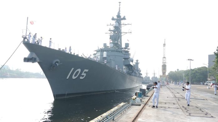 Japanese ships arrive at Vizag port for JIMEX 2018