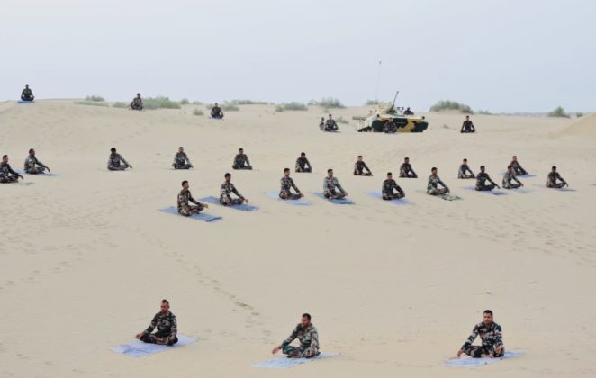 Army celebrates Yoga Day in dunes of Jaisalmer